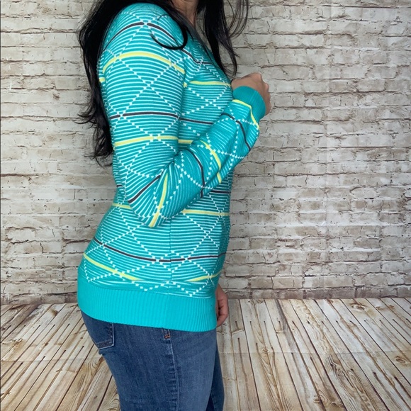 N Vo textured geometric colorful sweater sz S - Picture 5 of 7